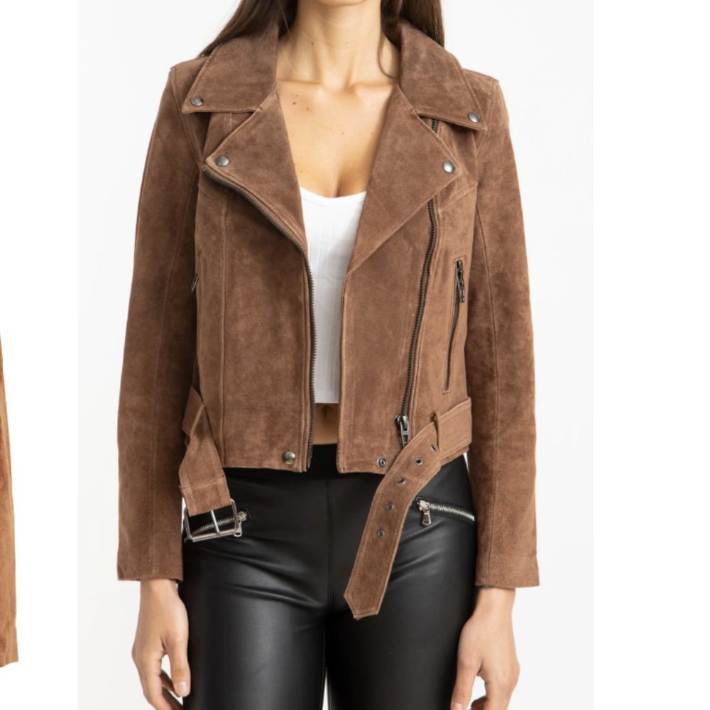 BLANKNYC Suede Moto Jacket